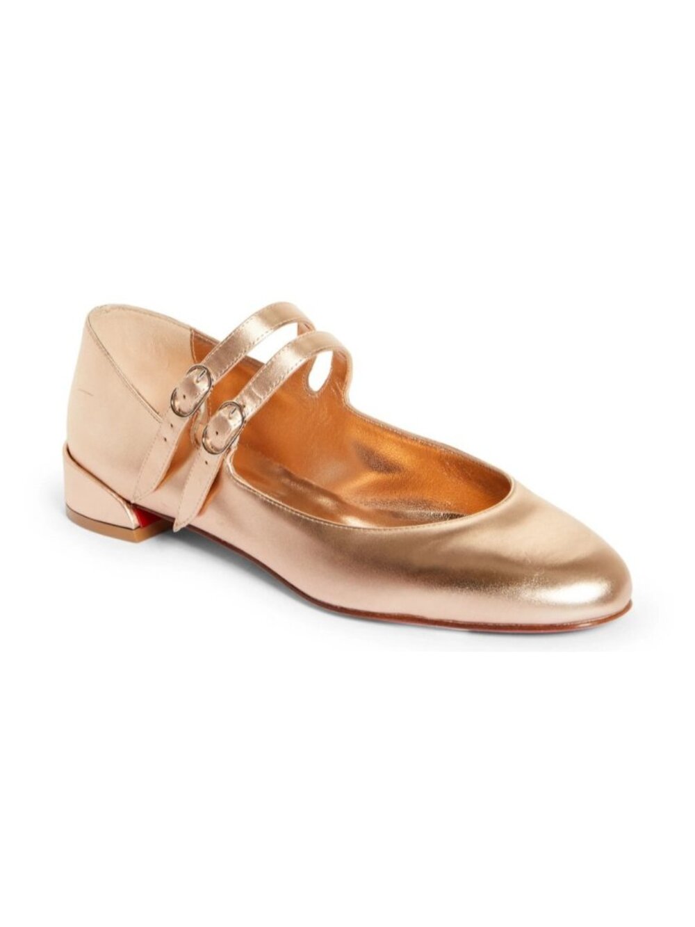 Christian Louboutin Sweet Jane Flat Women's Leather Leche Shoe Size 37.5/ US 7.5